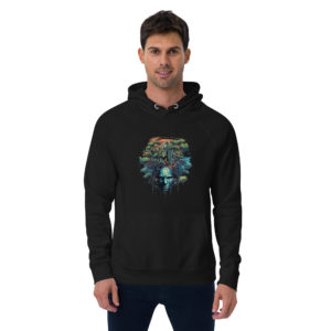 Alternative view of Unisex eco raglan hoodie