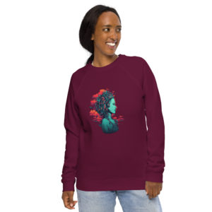 Alternative view of Unisex organic raglan sweatshirt